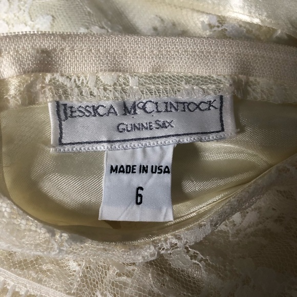 Vintage Jessica McClintock Gunne Sax girls lace over satin dress size 6. - Picture 9 of 12